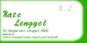 mate lengyel business card