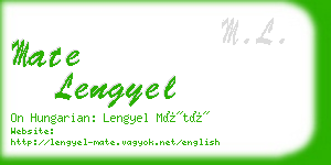 mate lengyel business card